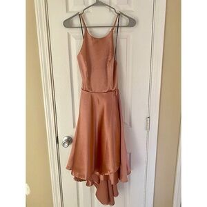 NWT Rusty Rose Satin High-Low Dress